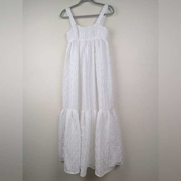 ZARA | Fairy Romantic Coquette Cottagecore Voluminous Textured Weave Dress | XS - Picture 4 of 15